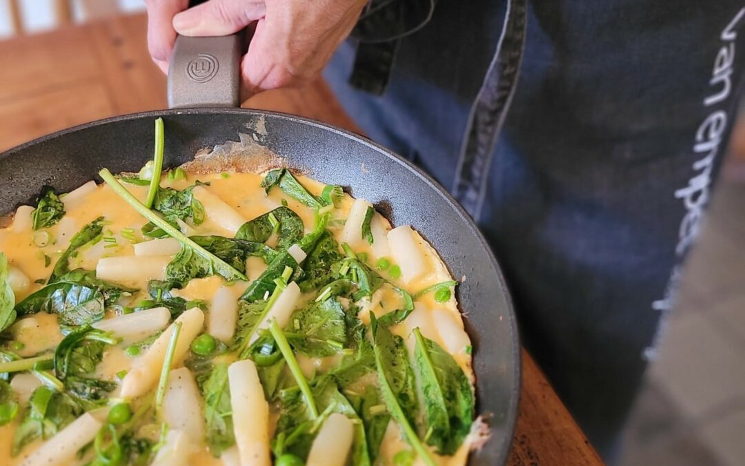 Heerlijke frittata met witte asperges