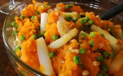 Koningsdag stamppotje van asperges en zoete aardappel