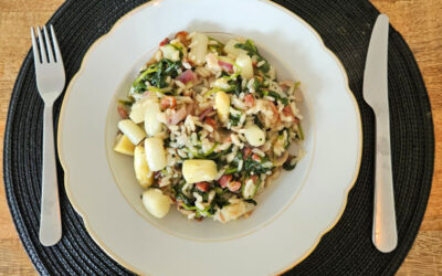 Risotto met asperges & champignons