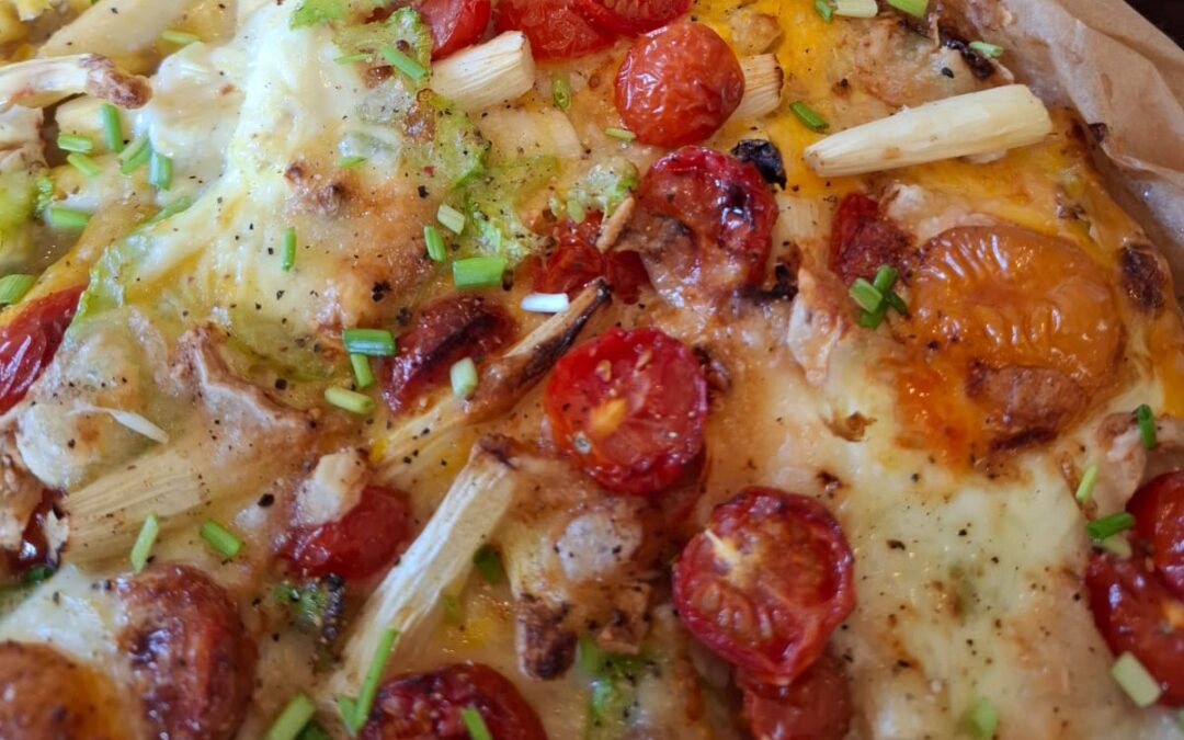 Aspergefritatta uit de airfryer