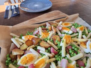 Traybake met witte asperges