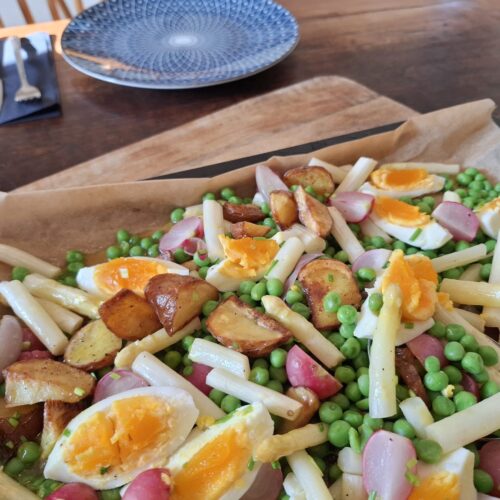 Traybake met witte asperges